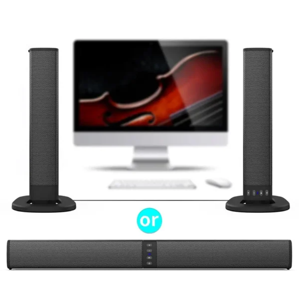 20W Wireless Column Soundbar Bluetooth Speaker Powerful 3D Music Sound bar Home Theater Aux 3.5mm rca TF card For TV PC BS36 - Image 4