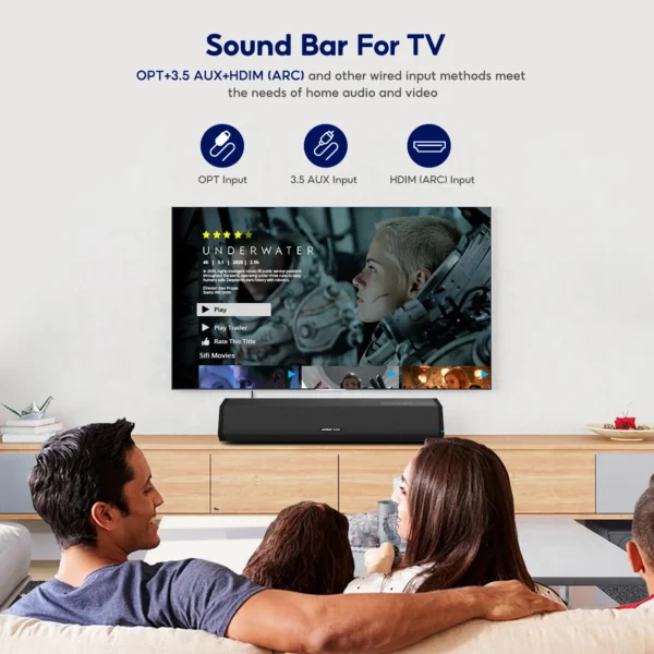 AIYIMA S03 Sound Bar For TV 100W Bluetooth 5.0 Soundbar Bass Home Sound Theater Stereo Subwoofer Surround Wireless Speakers - Image 2