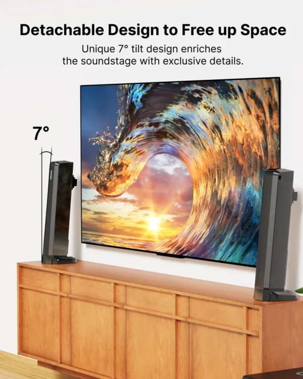 ULTIMEA 280W 4.1 Sound Bar with Dolby Atmos, 2 in 1 Bluetooth 5.3 Soundbar with Subwoofer, Home TV Soundbar Bluetooth Speakers - Image 5