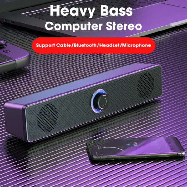 Bluetooth 4D Surround Speaker Home Theater Sound System Computer Soundbar For TV Subwoofer Wired Stereo Strong Bass - Image 3