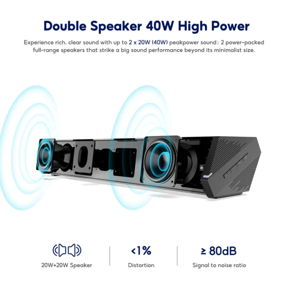 AIYIMA S03 Sound Bar For TV 100W Bluetooth 5.0 Soundbar Bass Home Sound Theater Stereo Subwoofer Surround Wireless Speakers - Image 5