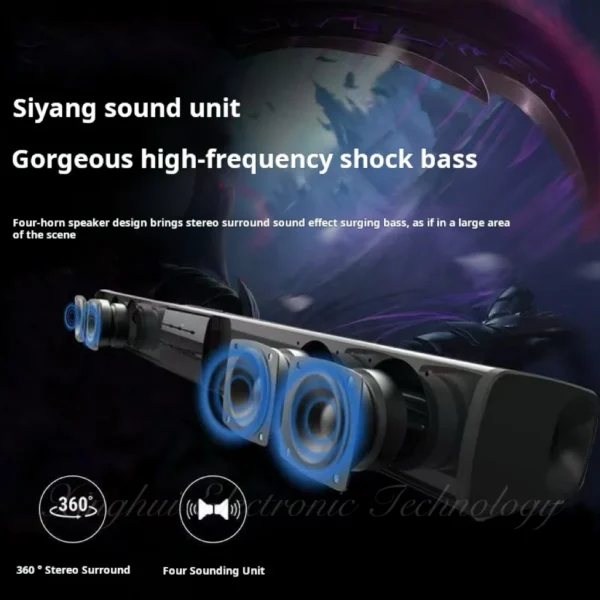 40W Bluetooth 5.3 Speaker With Remote Control Stereo Soundbar Surround Sound Home Theater Supports RCA AUX TF Card Sound Box - Image 4