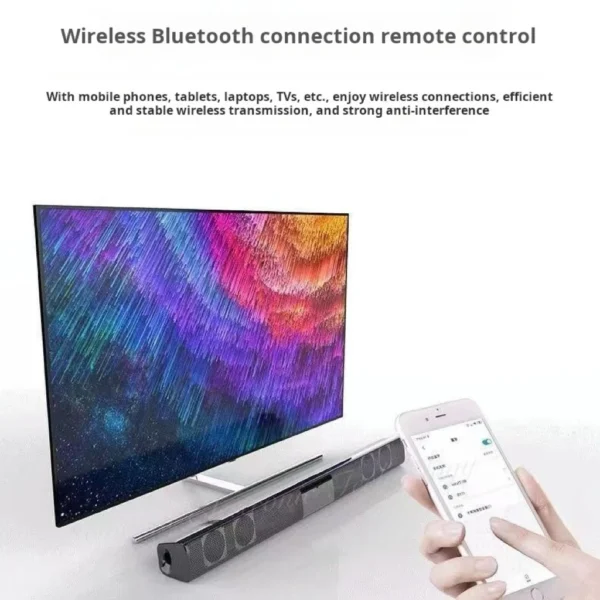 40W Bluetooth 5.3 Speaker With Remote Control Stereo Soundbar Surround Sound Home Theater Supports RCA AUX TF Card Sound Box - Image 6